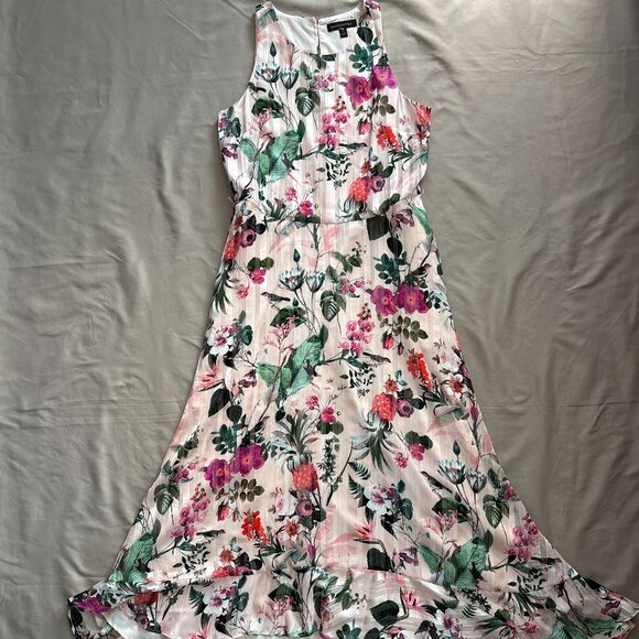 Banana Republic Dresses & Skirts - Banana Republic Botanical Linen Fit Flare Midi Dress Sz 6 Pockets
